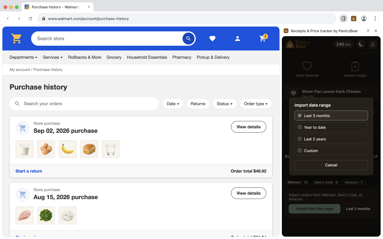 Save or import a recipe from any recipe website